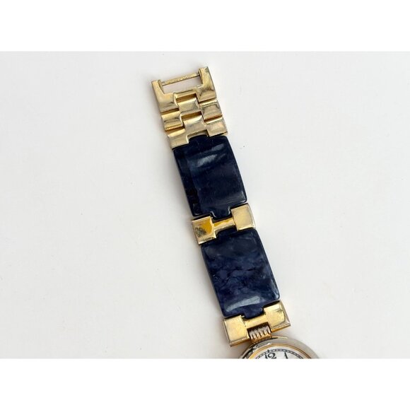 Vienna Blue & Gold T Mother of Pearl Dial Vintage Wristwatch - 24mm - WORKS! - Picture 3 of 10